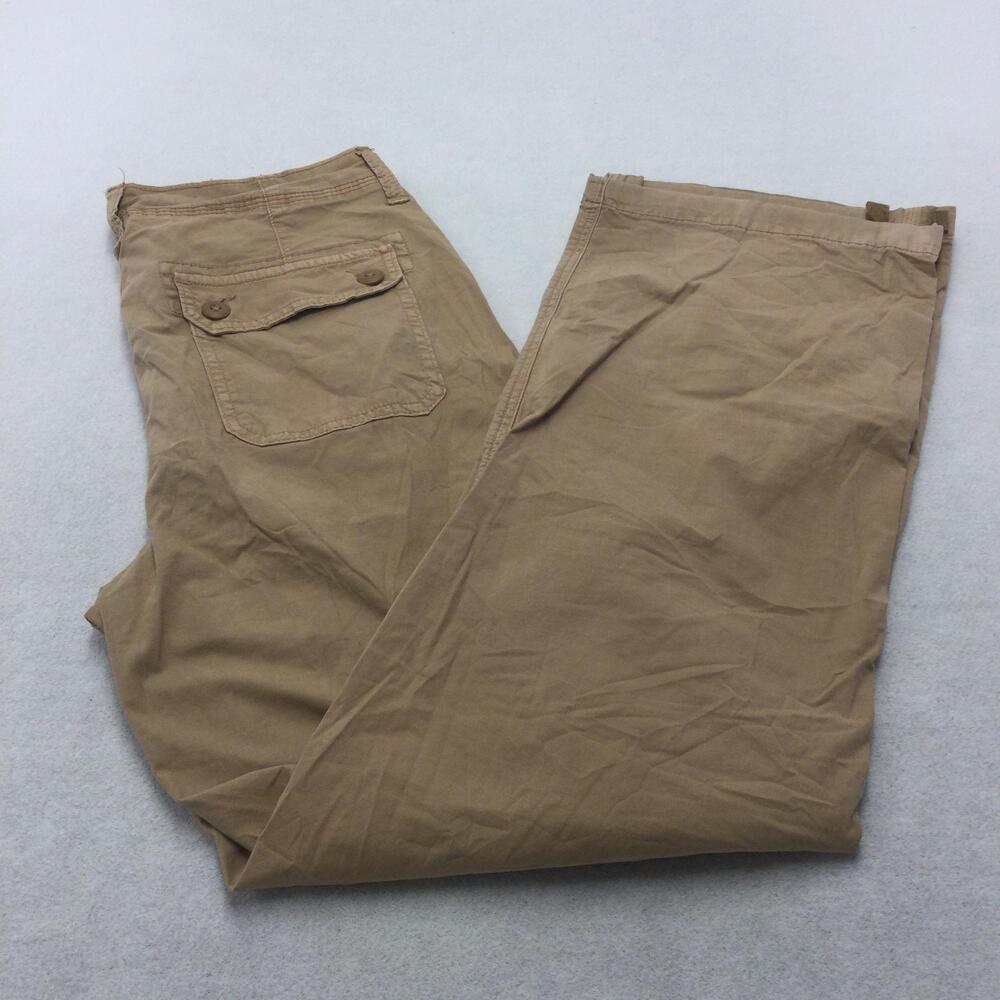 American Eagle Outfitters Pants Womens 6 Beige Baggy Jogger Cargo Stretch Casual